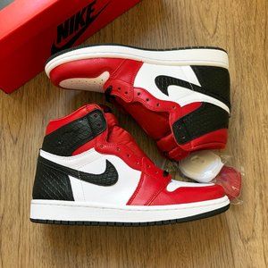 Nike Air Jordan 1 Retro High Satin Snake Red 7.5 CD0461-601